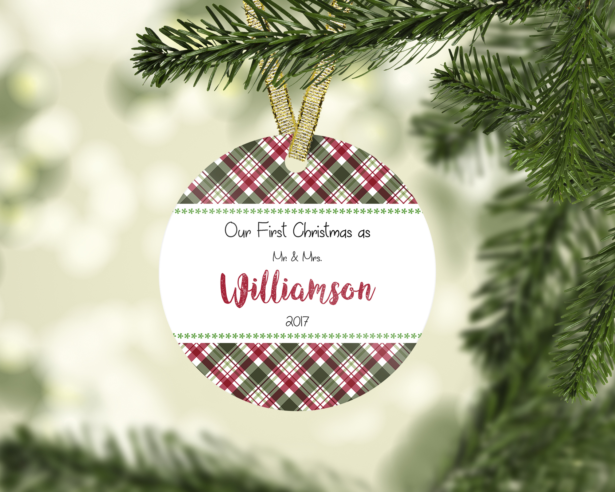 Our First Christmas Ornament Mr & Mrs 9